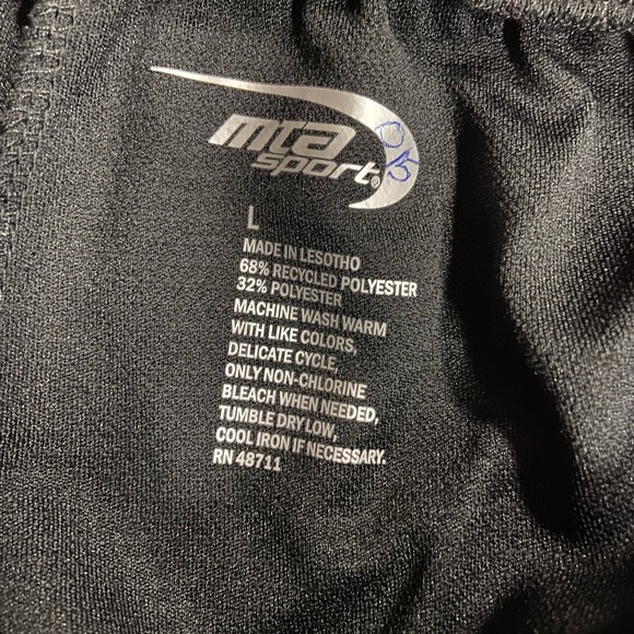 MTA Sport Black And White Basketball Shorts Size Large Nwt - Picture 2 of 4